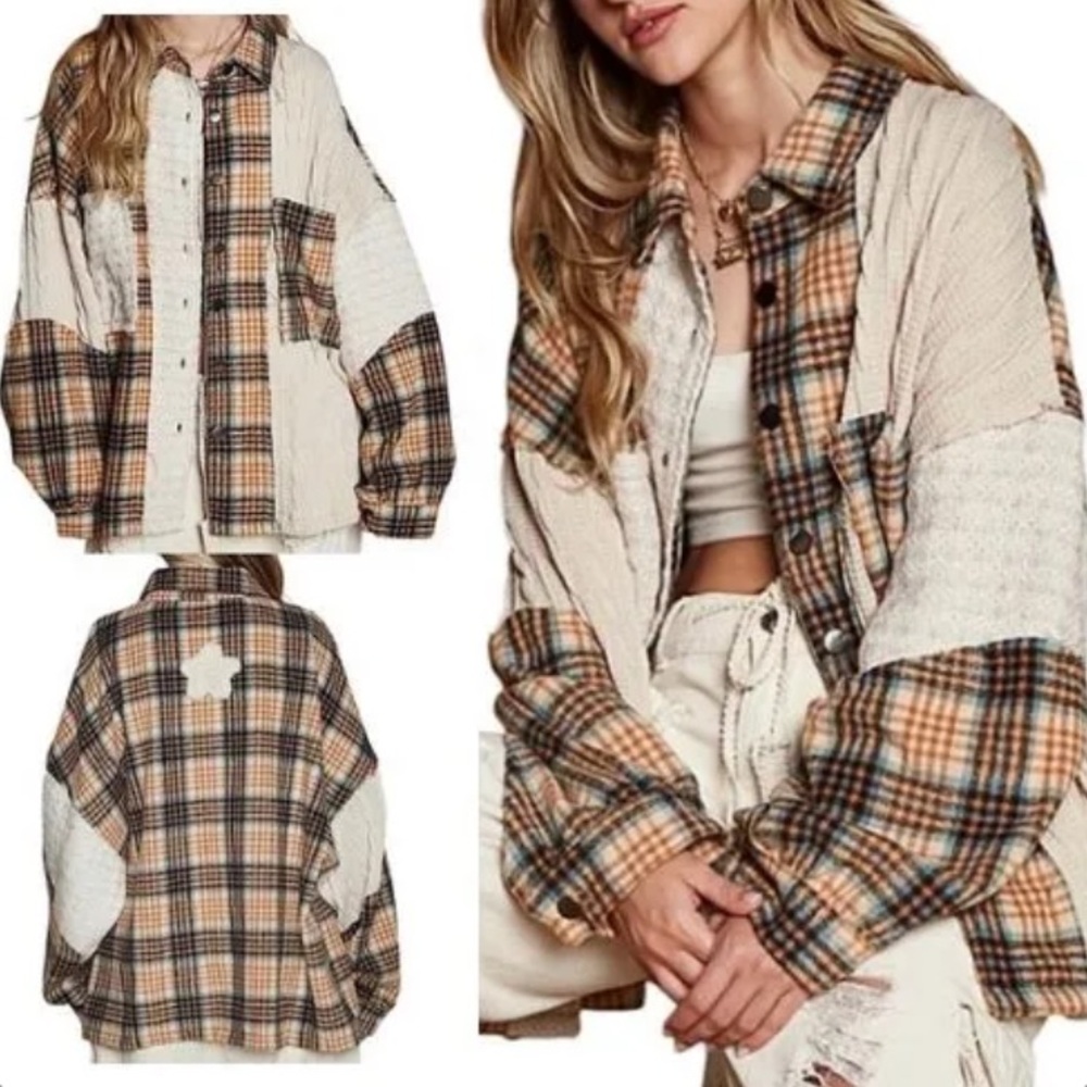 Pol Patchwork Shacket - image 7